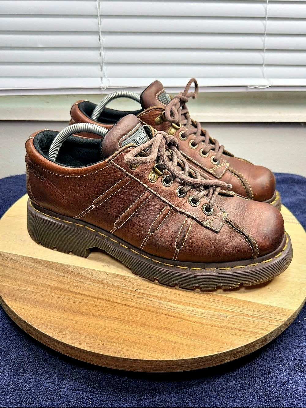 Dr. Martens 9764 Brown Leather Lace-Up Boots Mens US 10